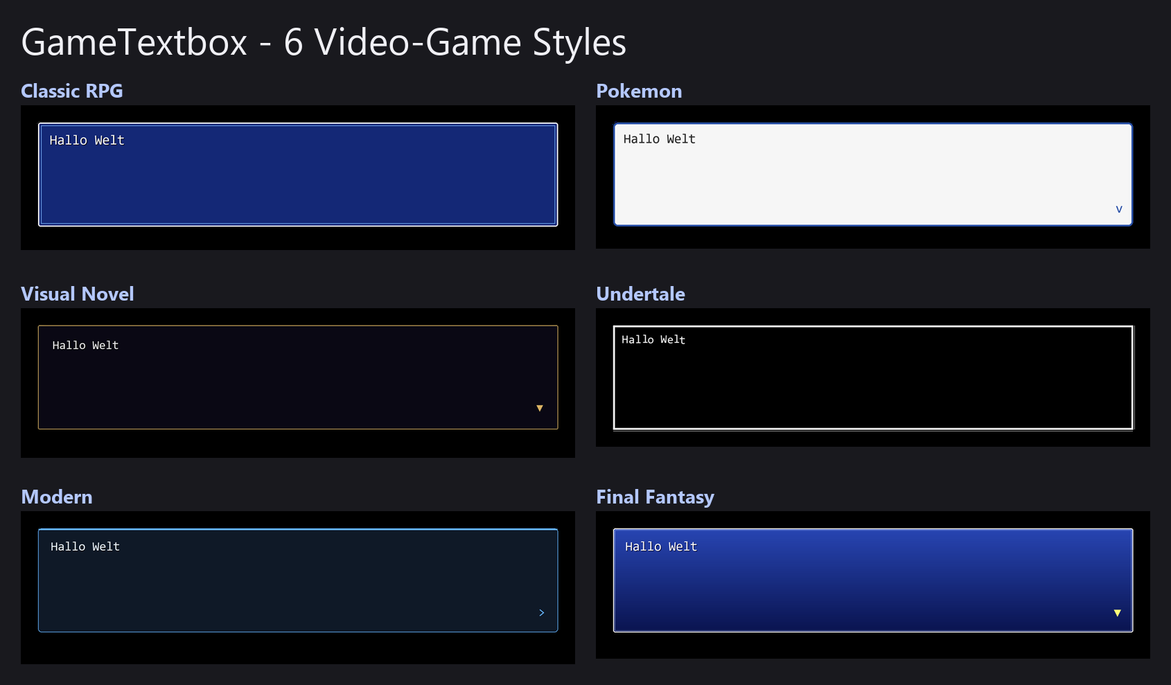 GameTextbox preview