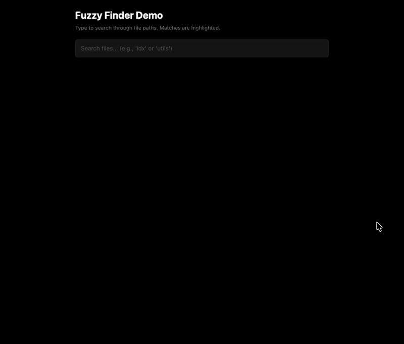 Fuzzy Finder Preview