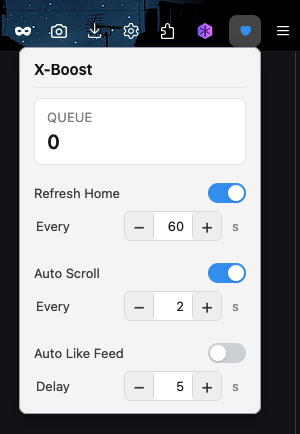 X-Boost popup preview