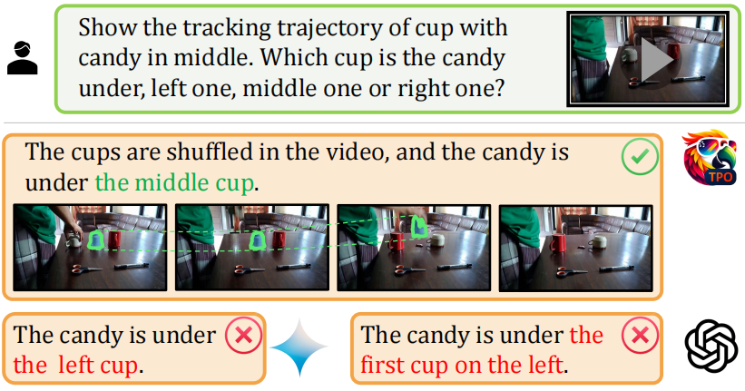 TPO uses differentiable task preferences from dense visual supervisions via task-specific heads to enhance MLLMs in
fine-grained understanding.
