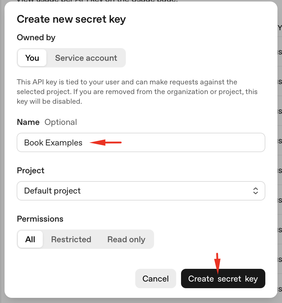 Create API Key