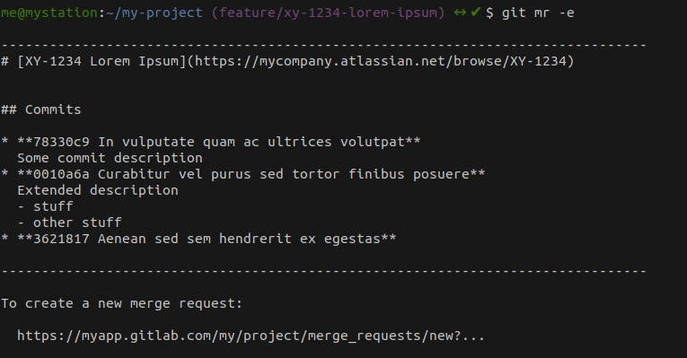 git mr -e