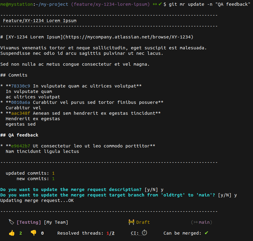 git mr update