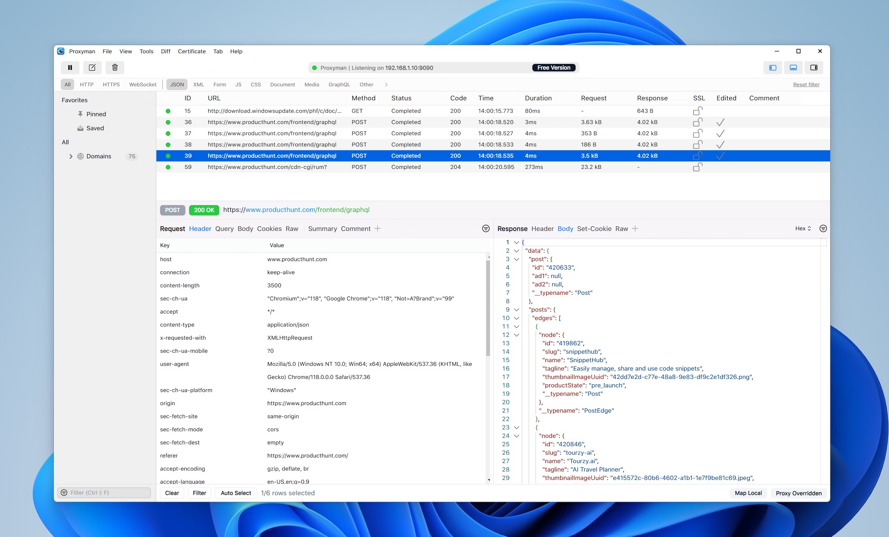 Proxyman for Windows 11