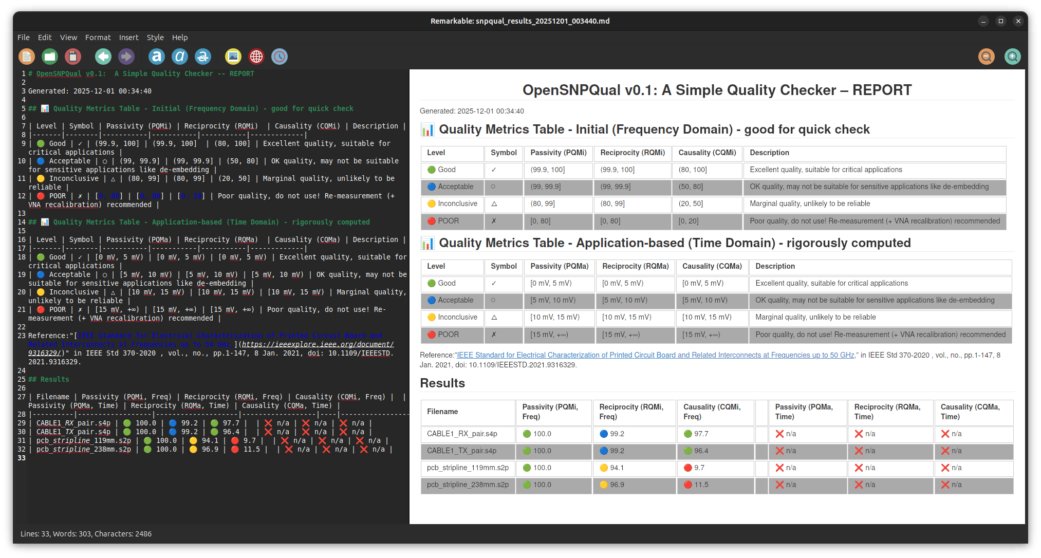 SQualCheck Screenshot Result