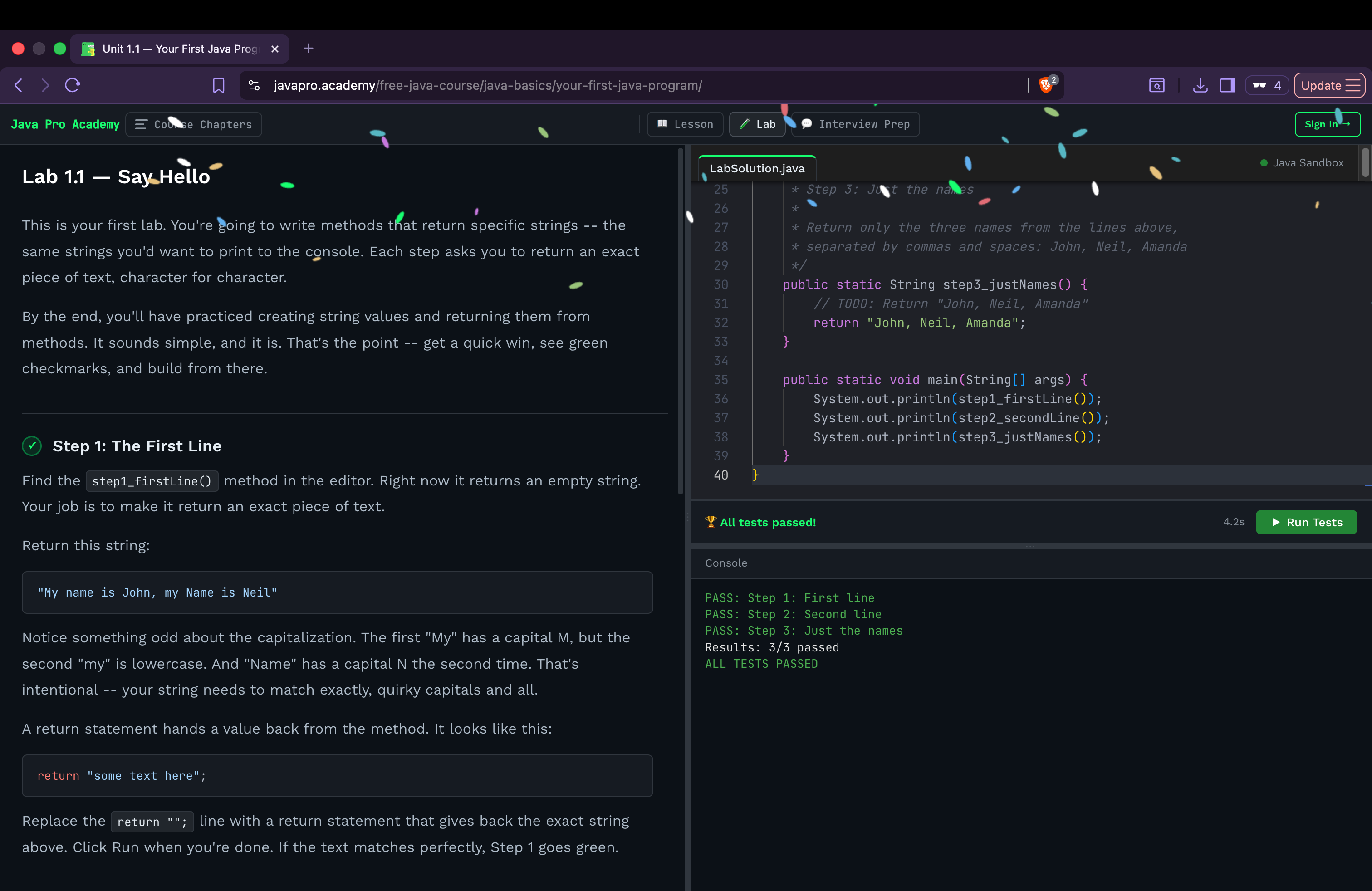 Browser-based coding environment
