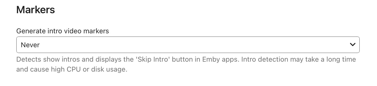 Disable Intro Markers