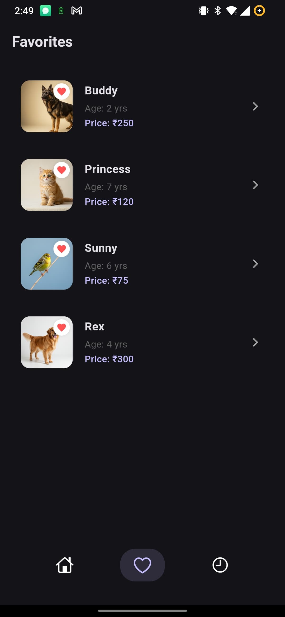 Favorites Dark