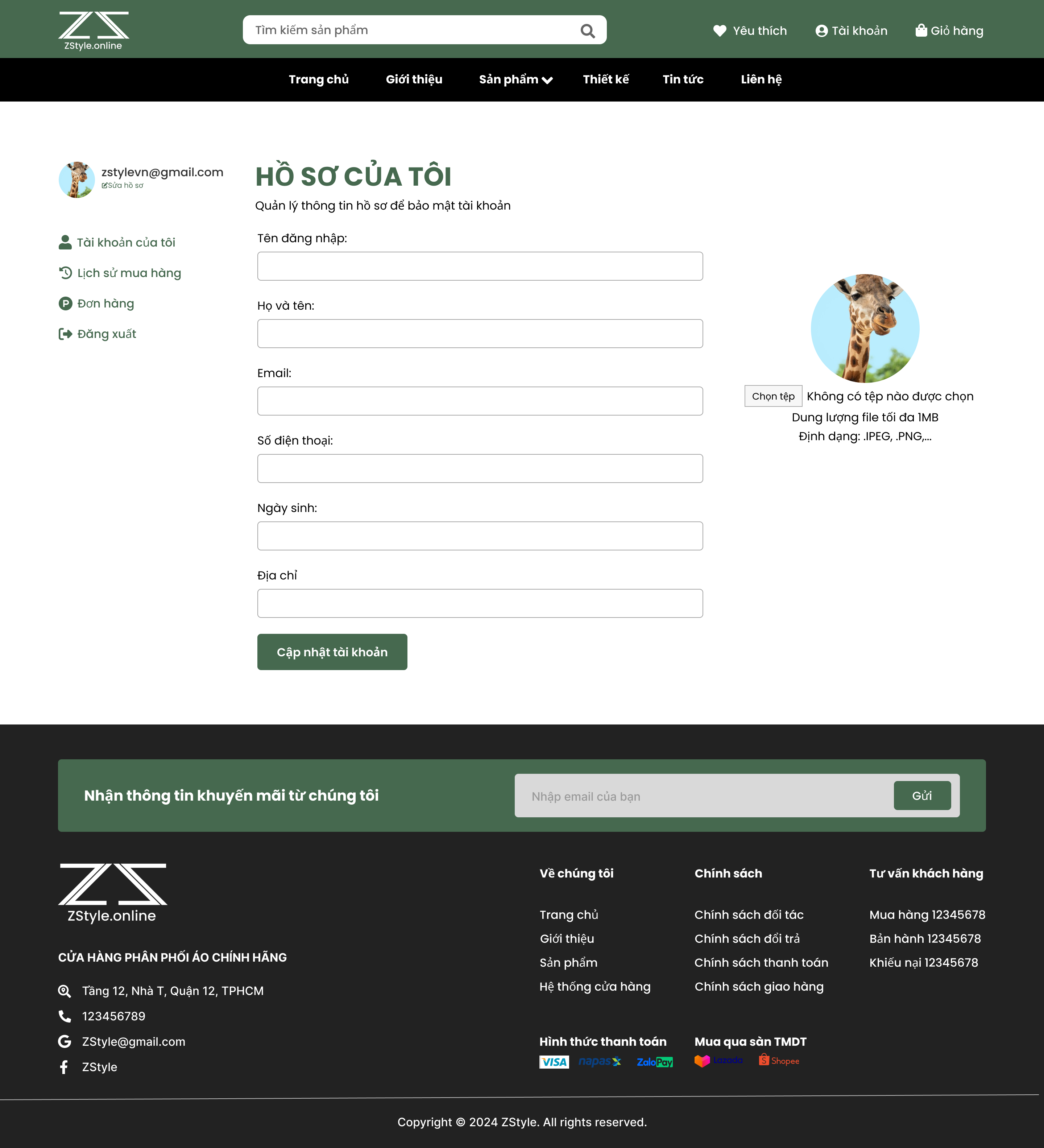 Profile Page