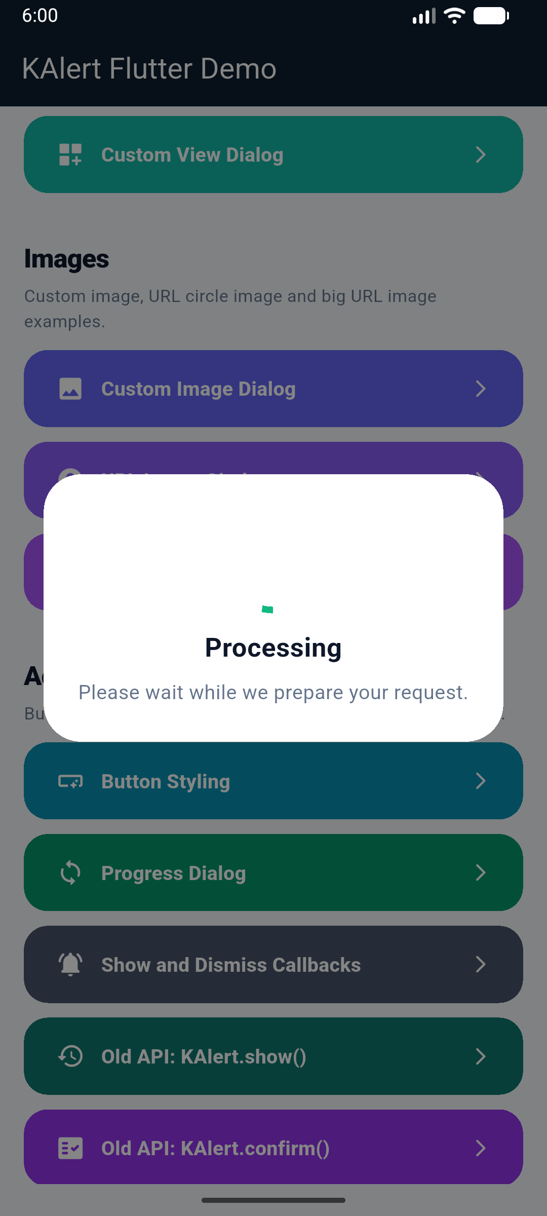 KAlert Flutter Dialog Progress Dialog