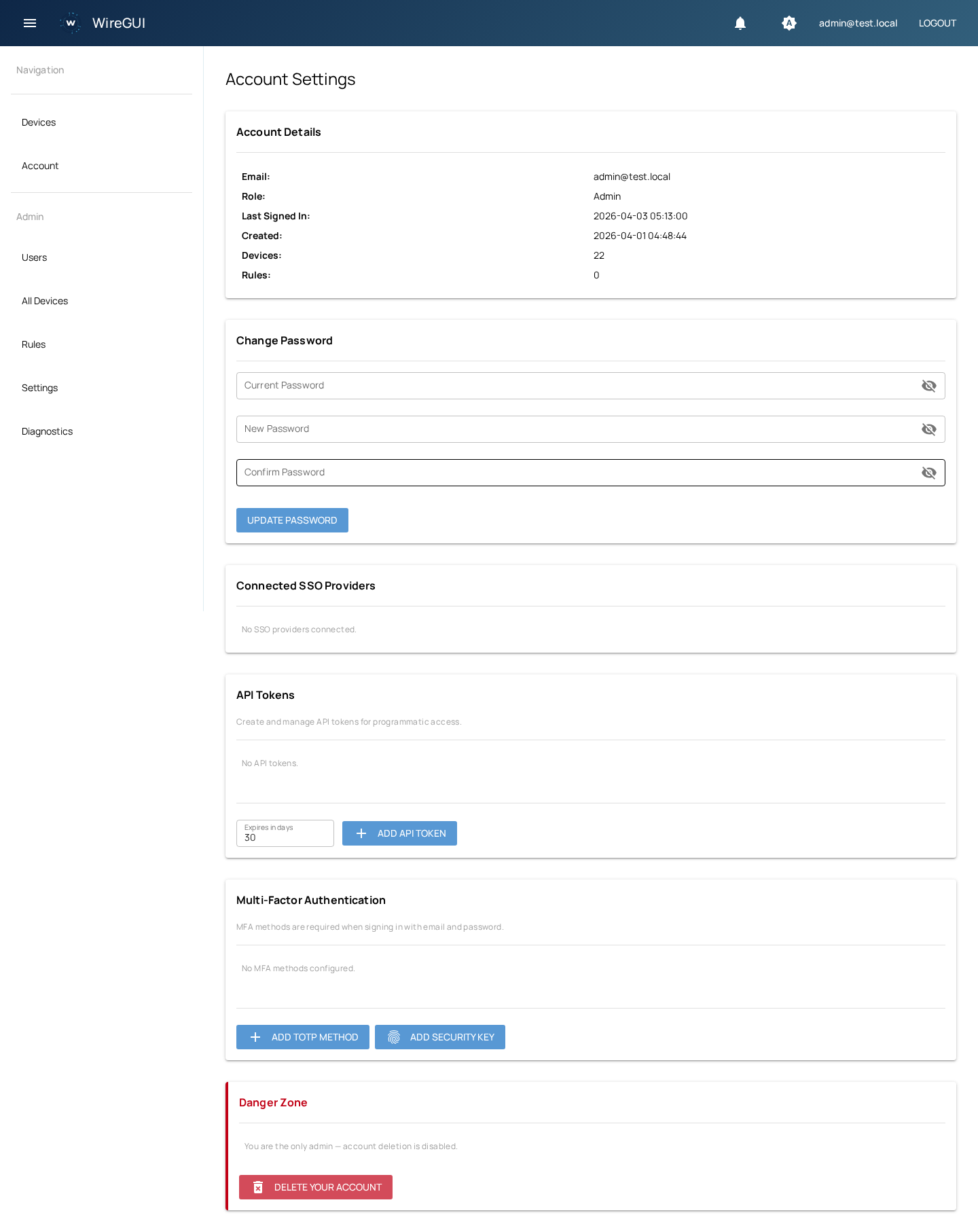 Account Settings