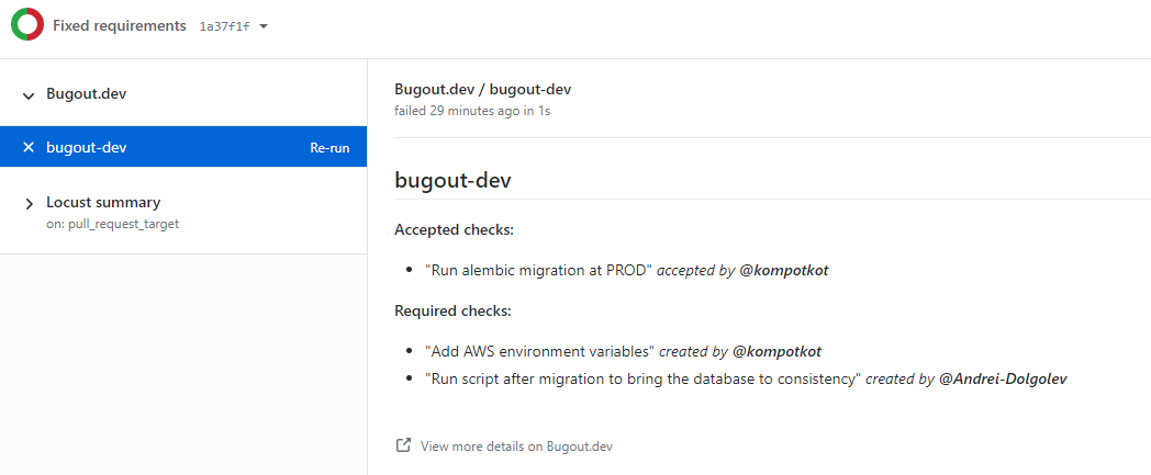 Check Detail status