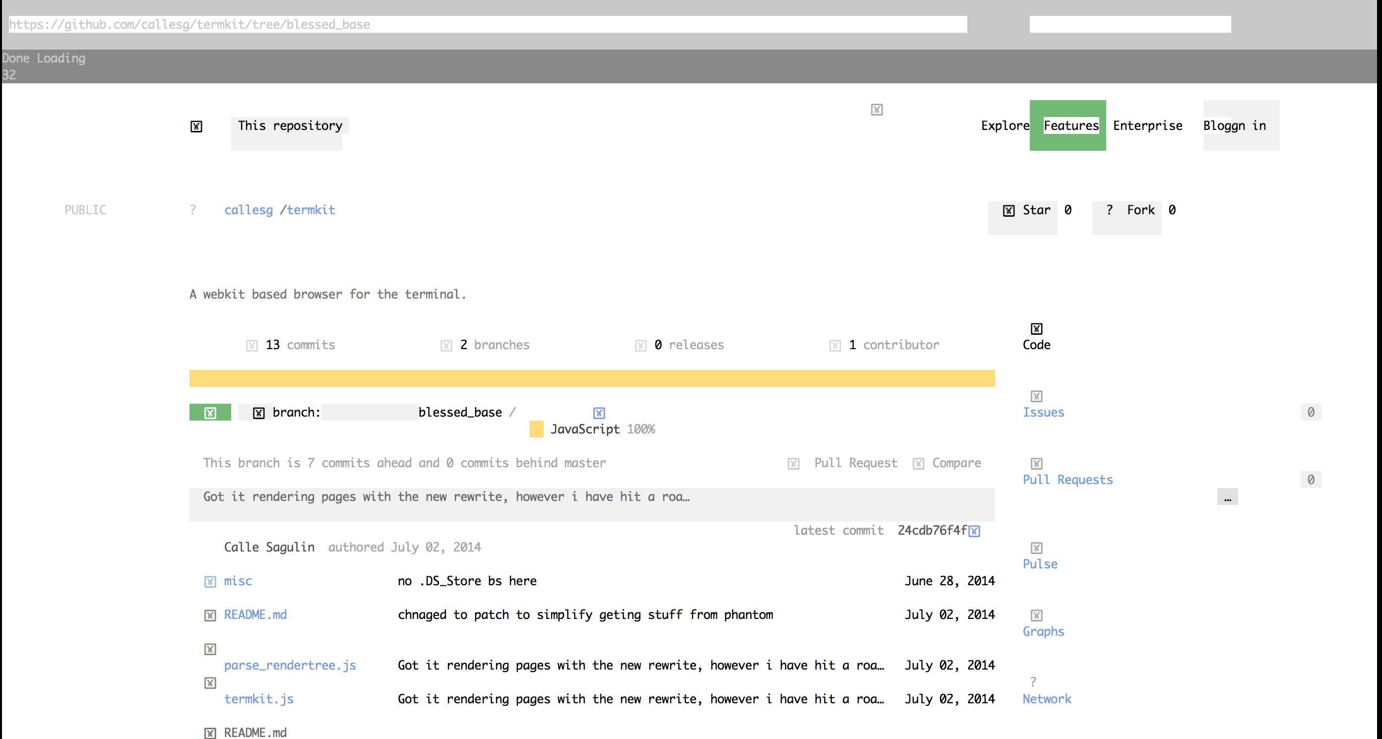 Github screenshot