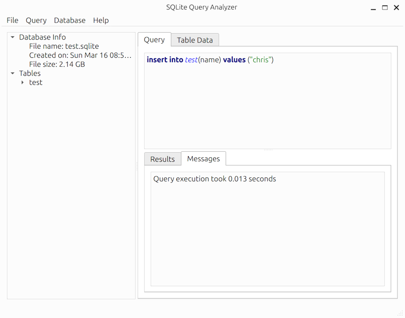 Insert query