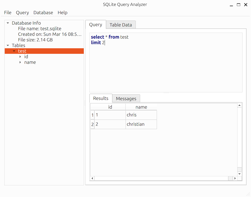 Select query