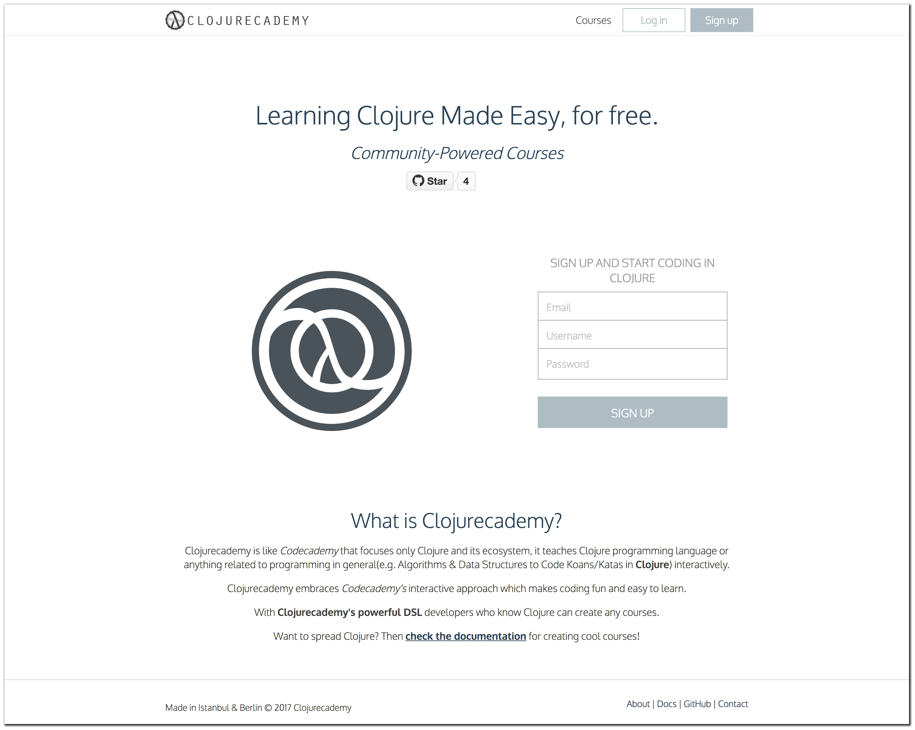 Clojurecademy Homepage
