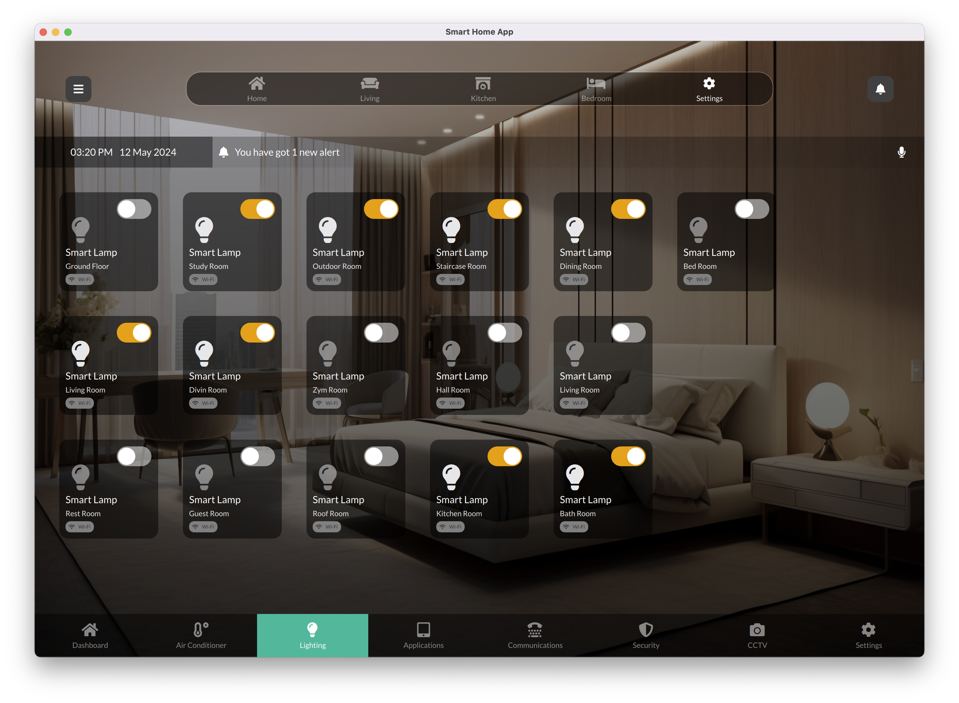 Home Automation glass UI