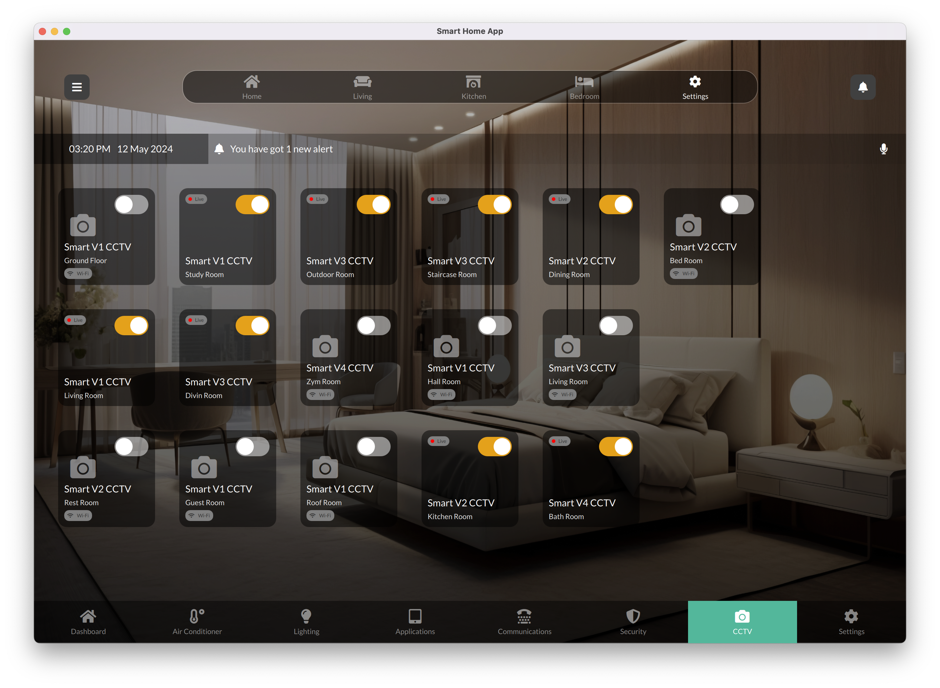 Home Automation glass UI