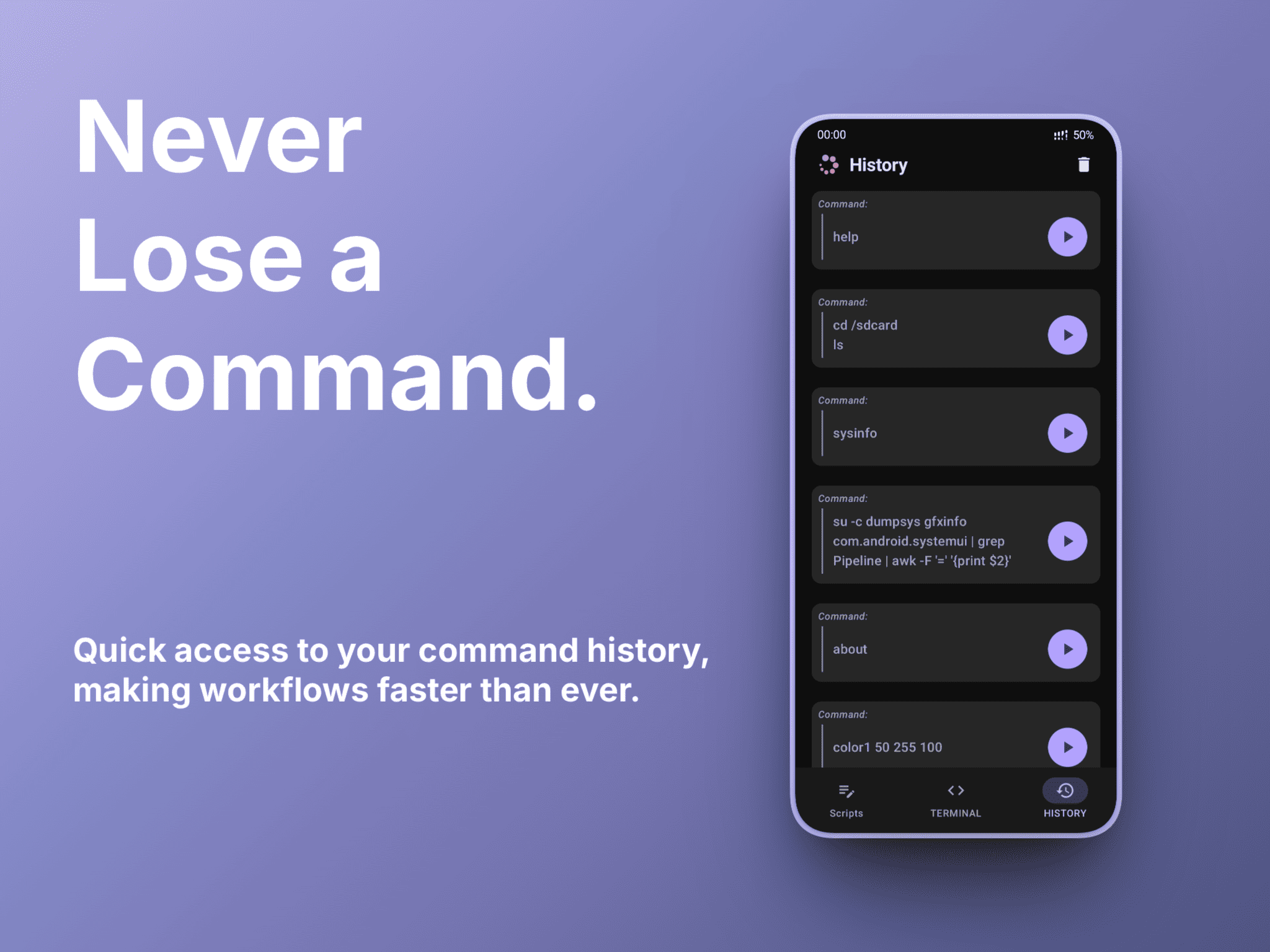 Dterminal History