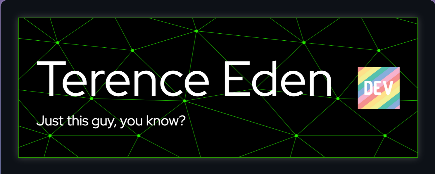 Terence Eden's about me card.