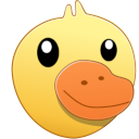 Icon of a stylized duck