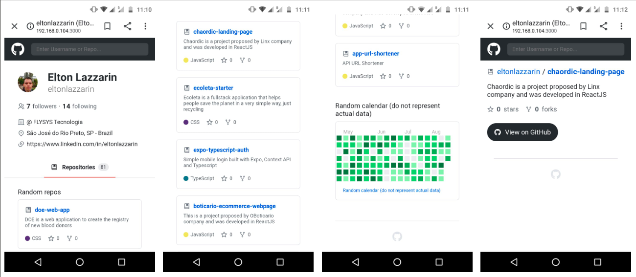 Project Mobile Screenshots