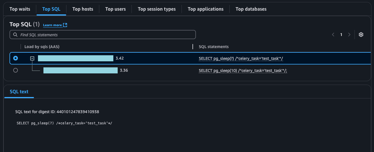 a simple celery task that takes a while