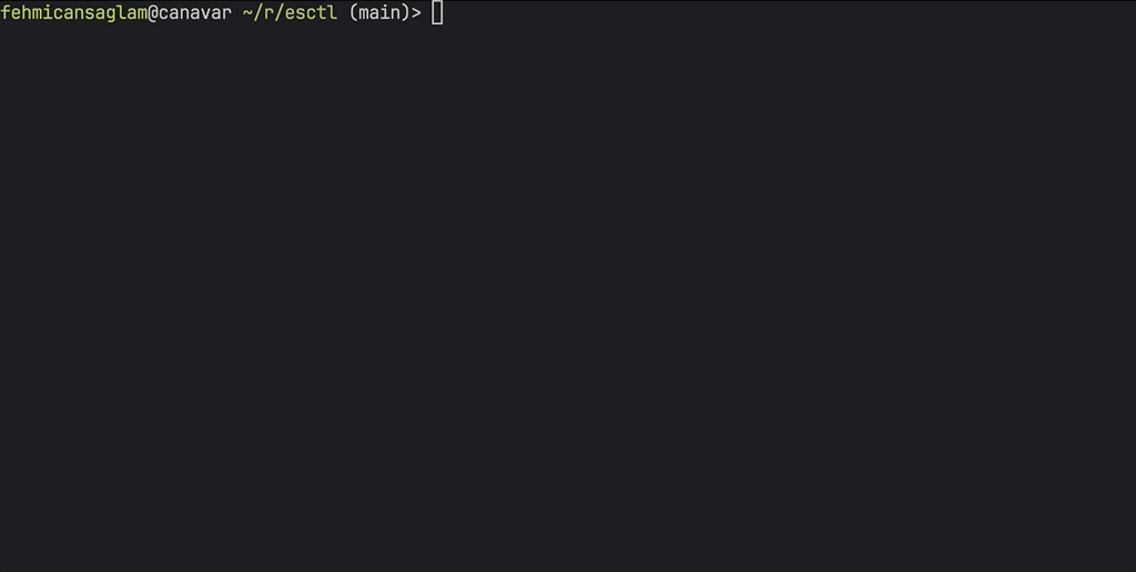 esctl usage