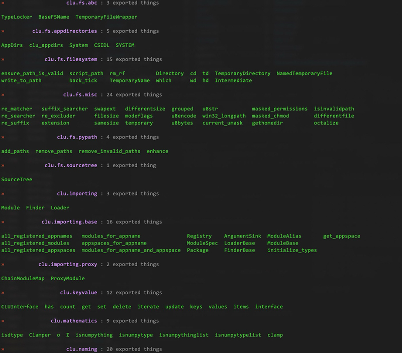 CLU module list