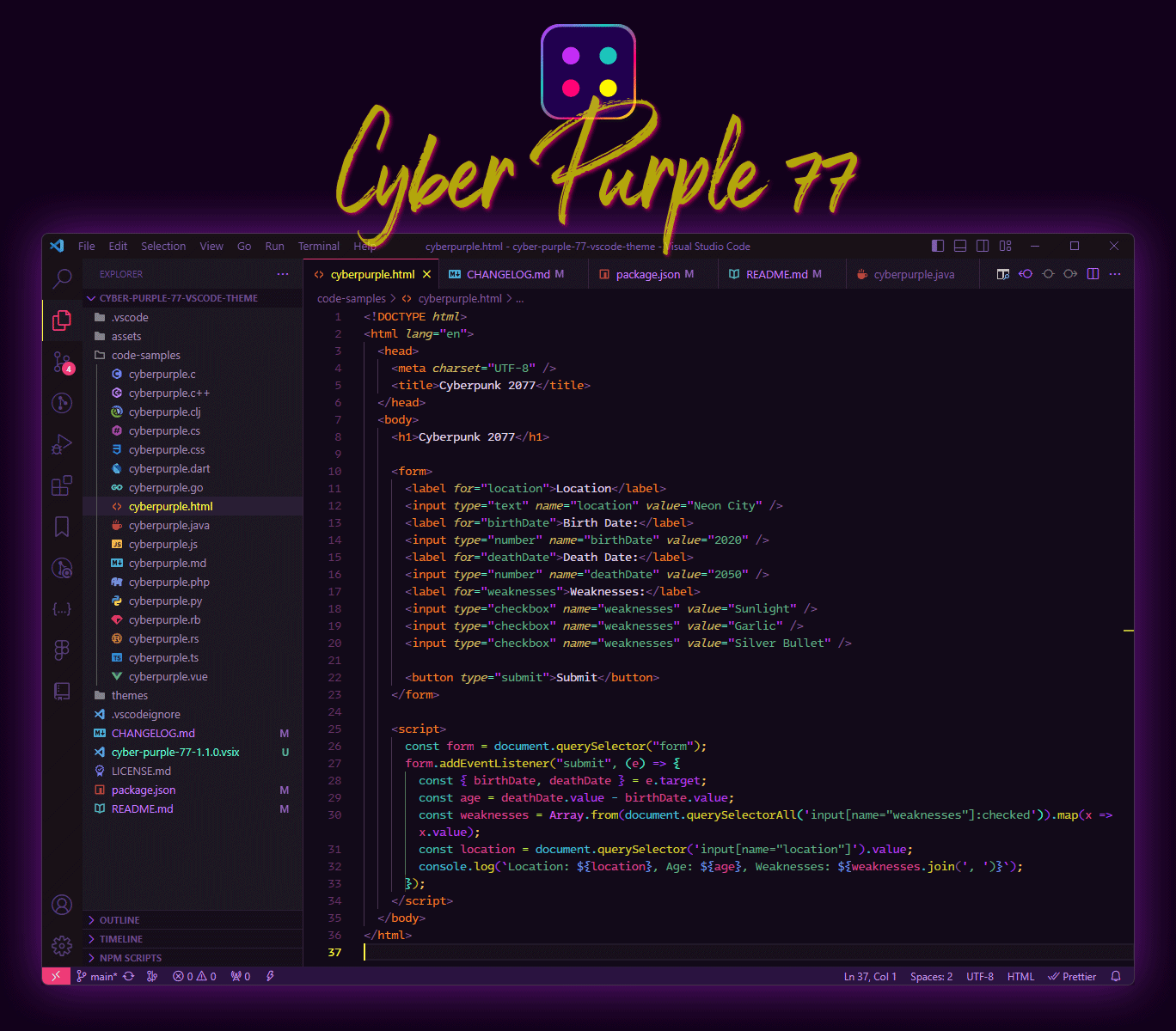 Cyber Purple 77 Image