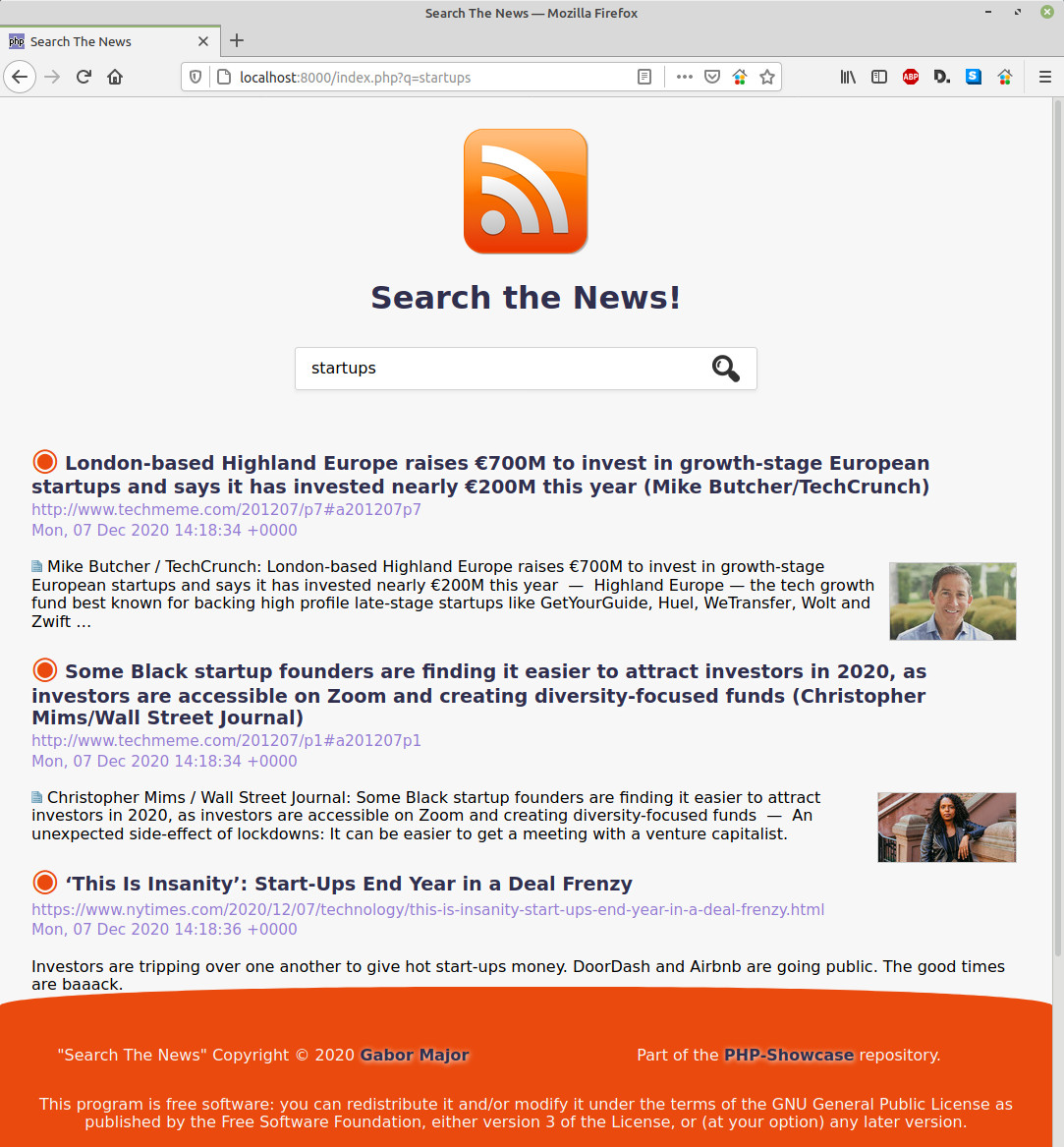 Search the News Preview