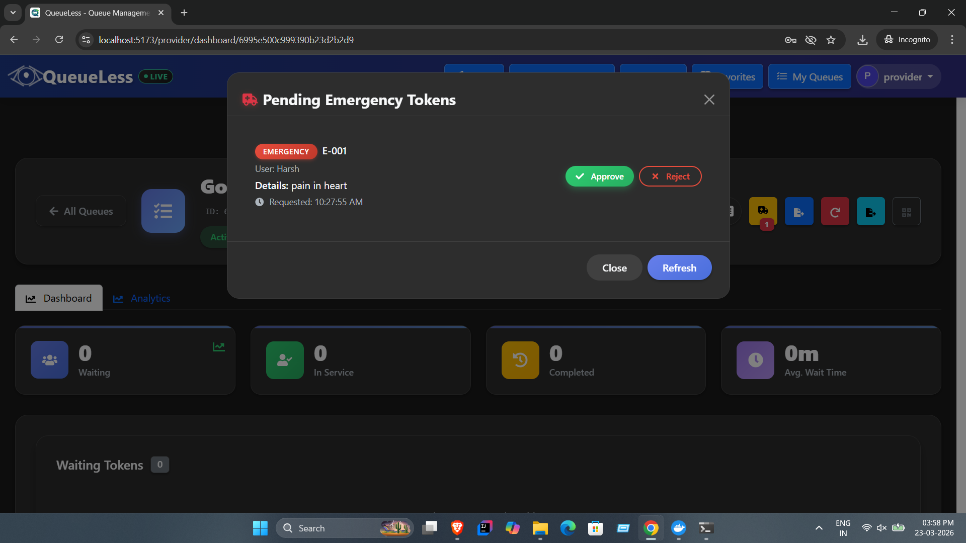 Emergency Approval