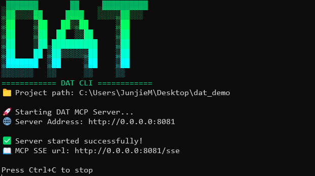 DAT CLI SERVER MCP DEMO