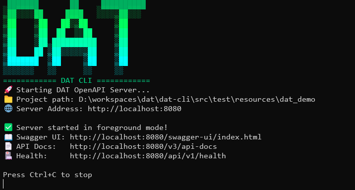 DAT CLI SERVER OPENAPI DEMO