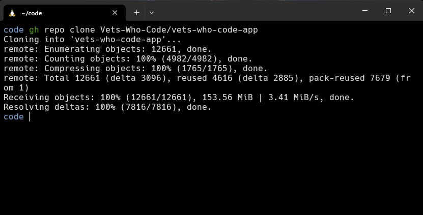 Using git clone