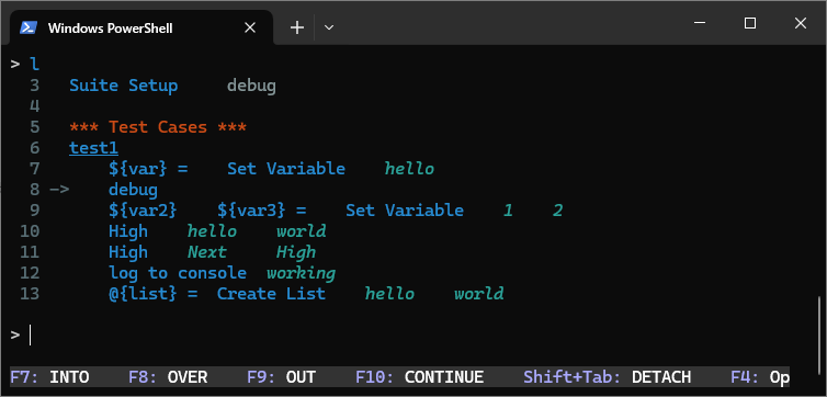 list command