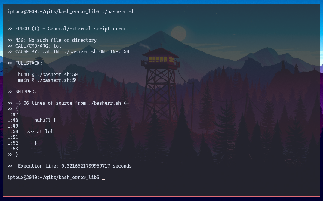 external error without color
