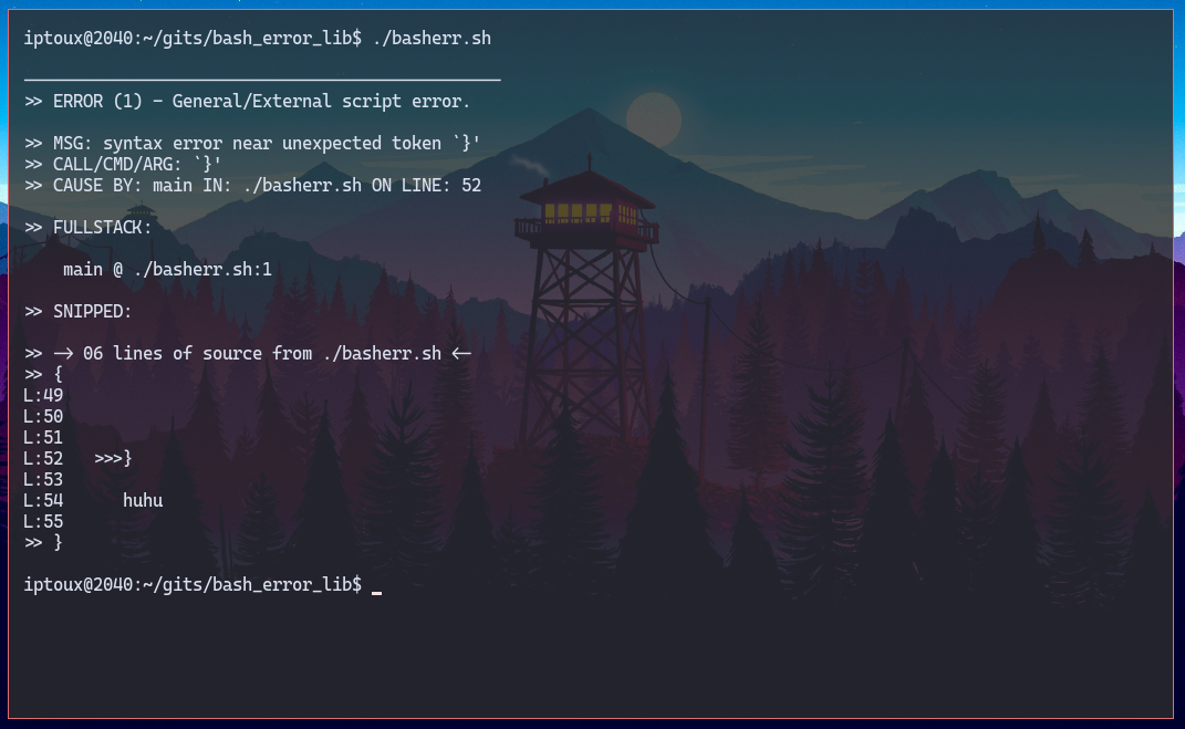 syntax error without color
