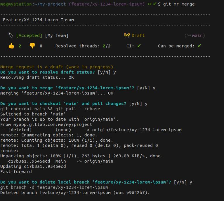 git mr merge