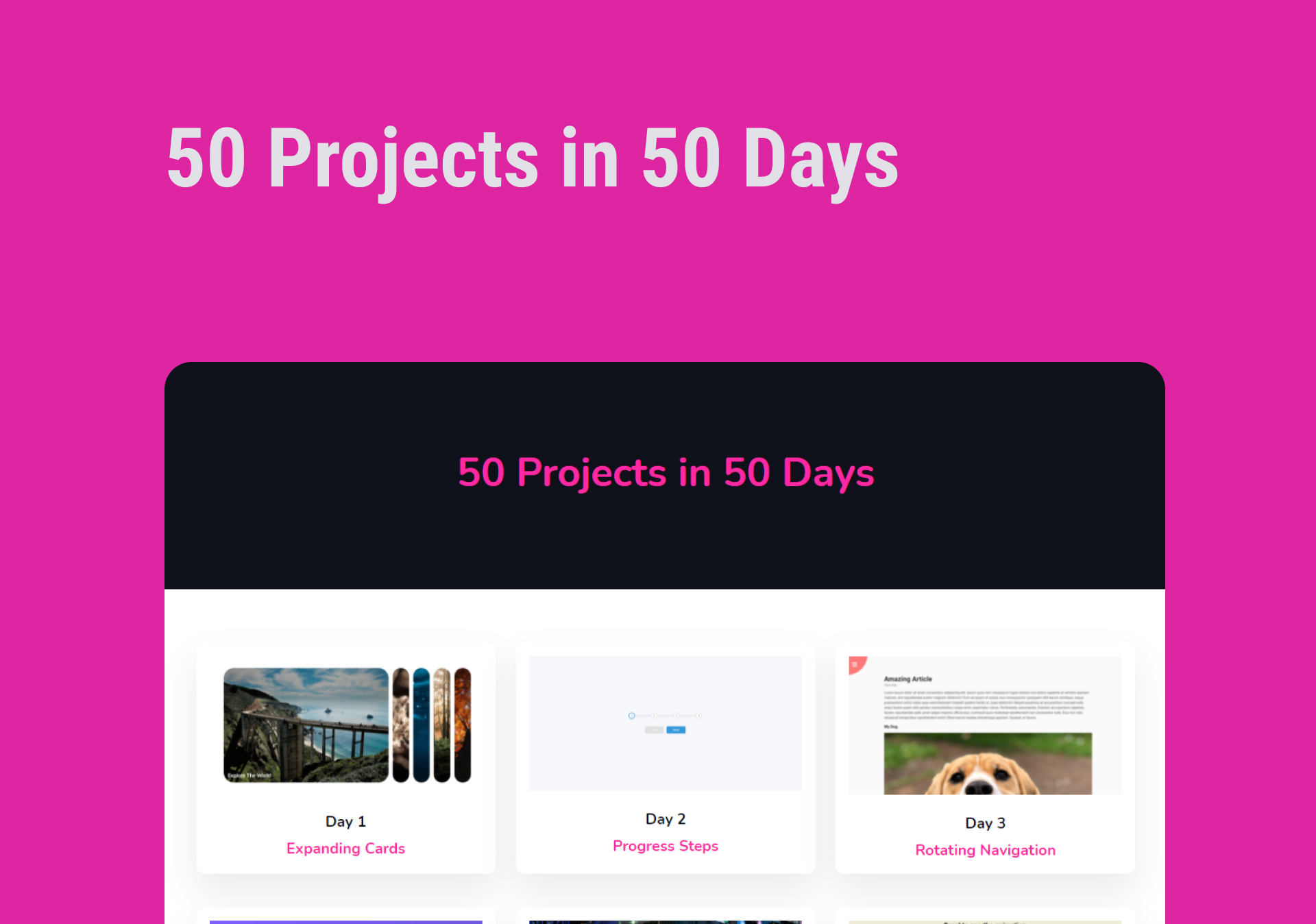 Projeto 50 Projects in 50 Days