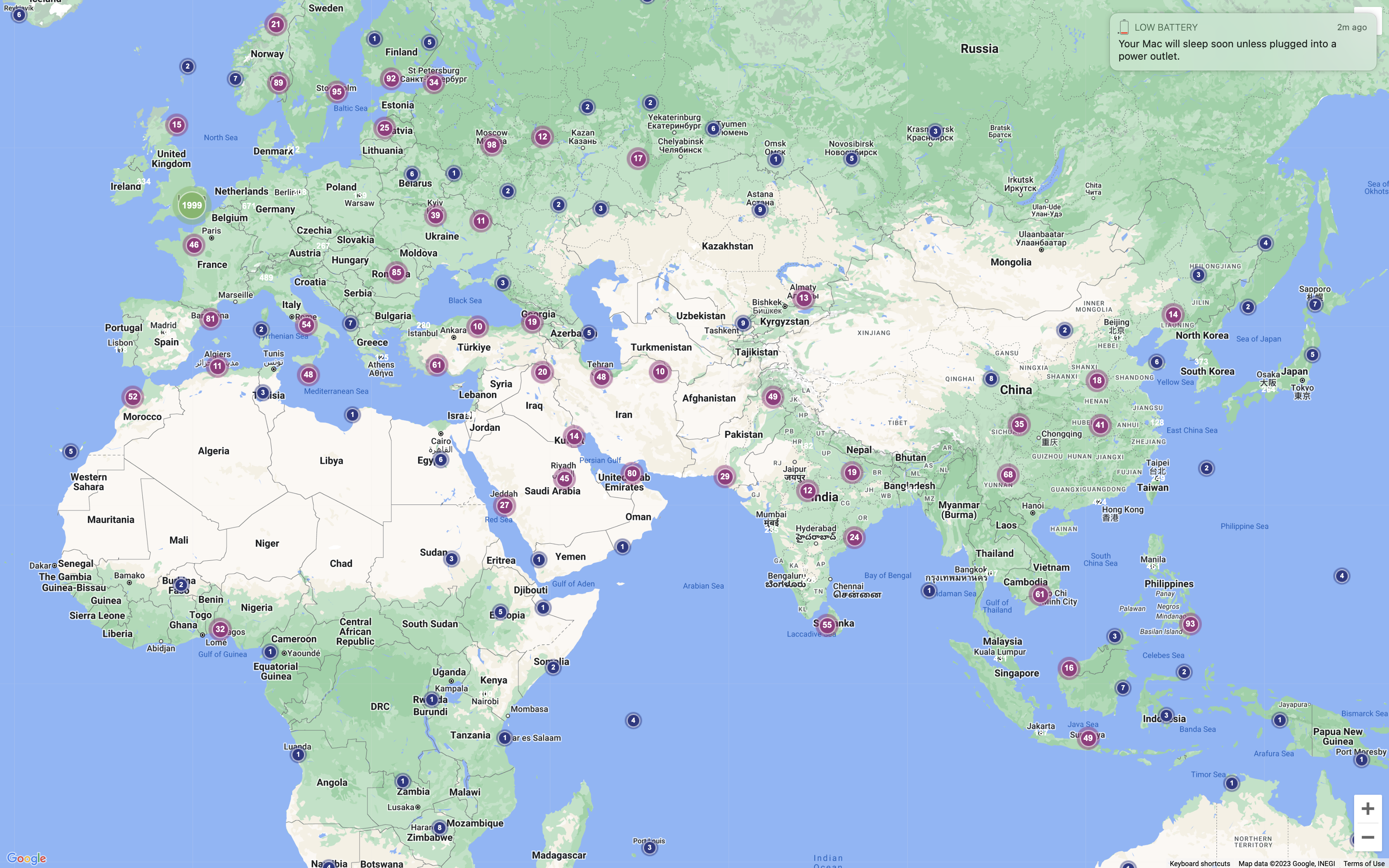Map: Eurasian institutions