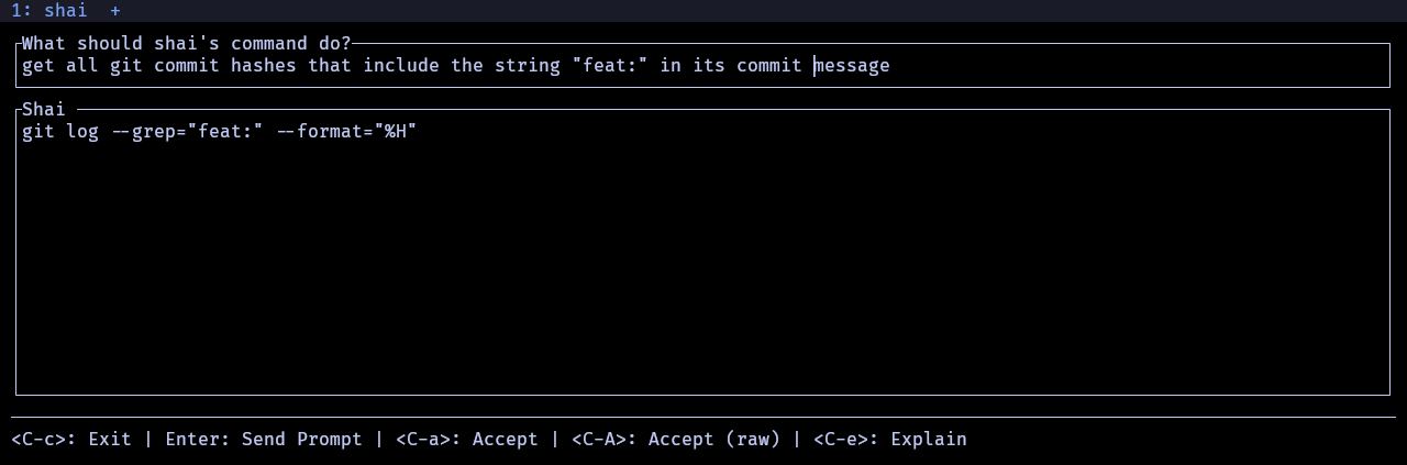 Get the commit hash of the commits that include string