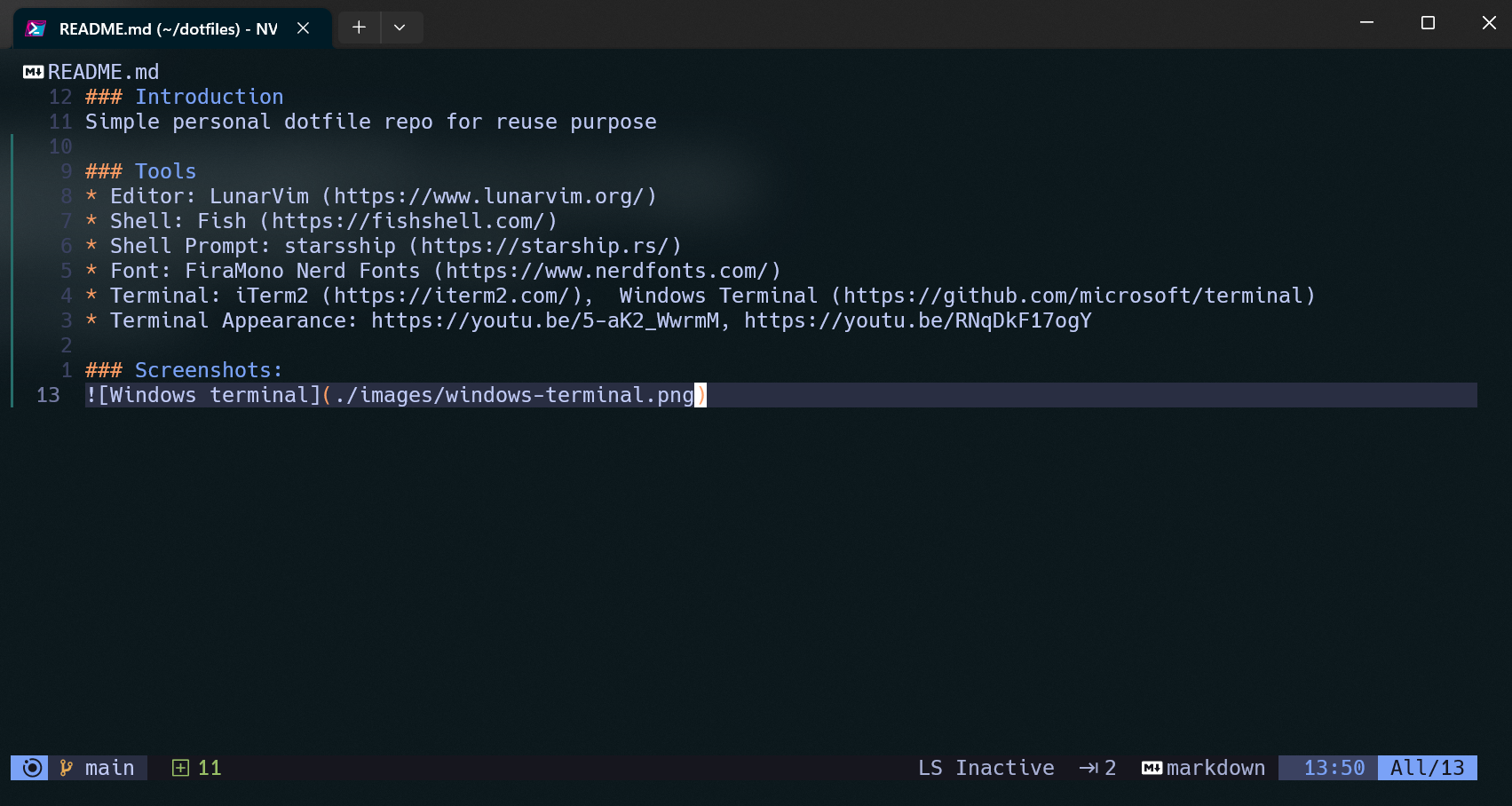 Windows terminal