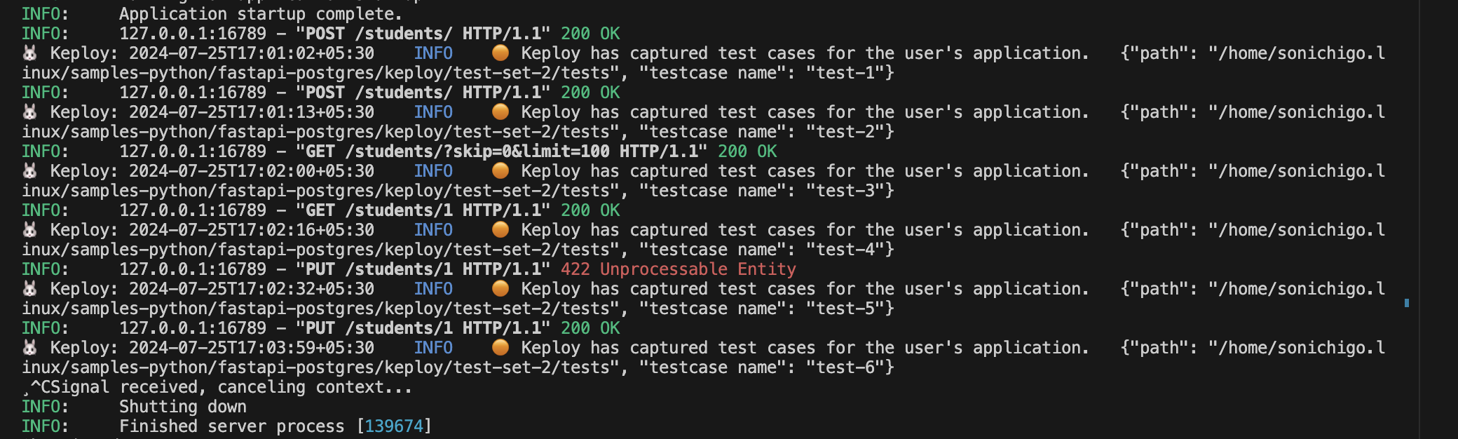 keploy testcase
