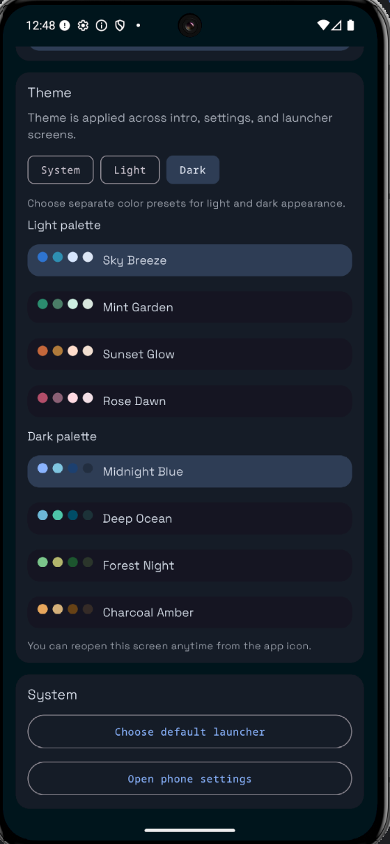 Theme picker