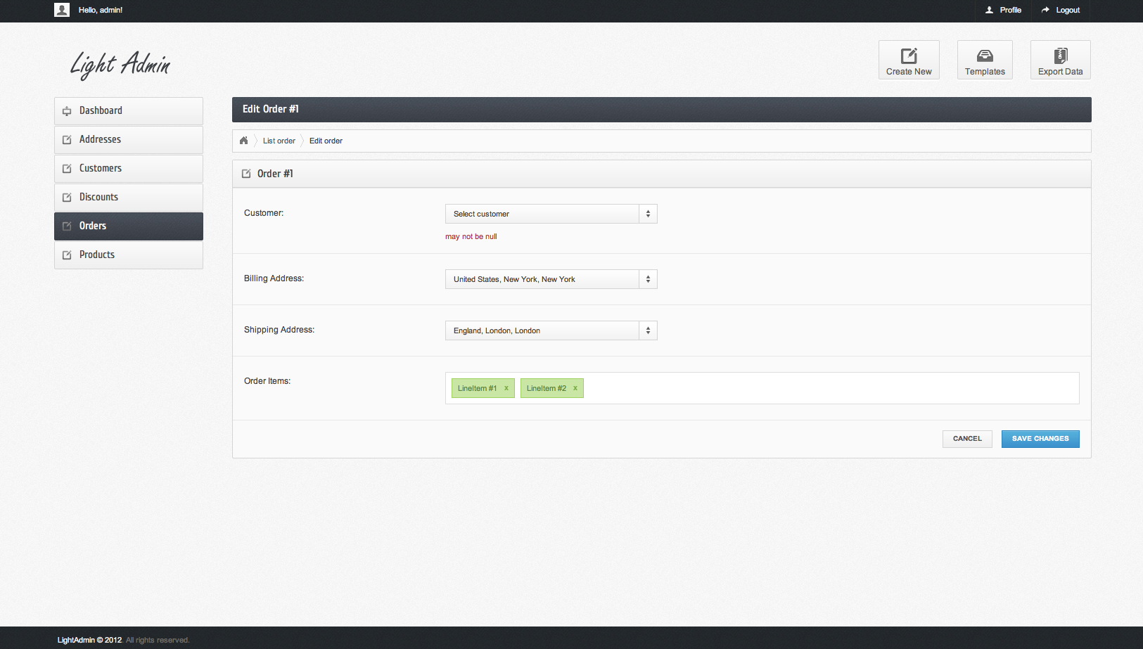 form view Form view