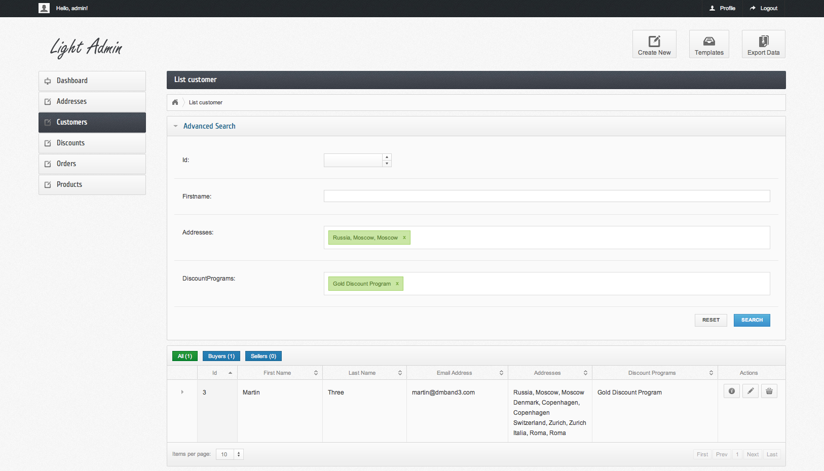list view & filtering List view & Filtering