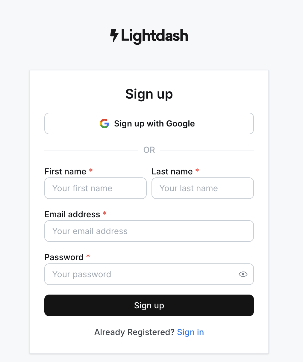 Sign up
