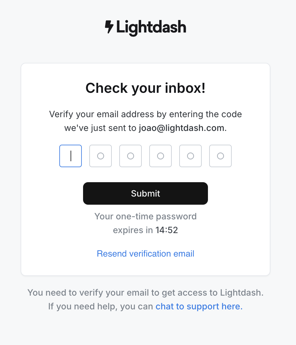 Verify email