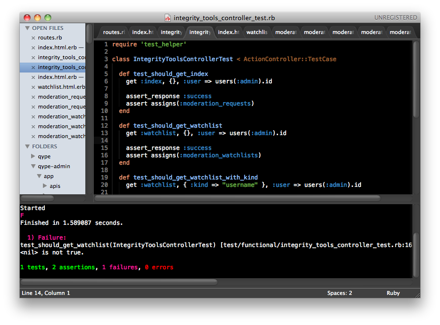ruby_tests screenshot